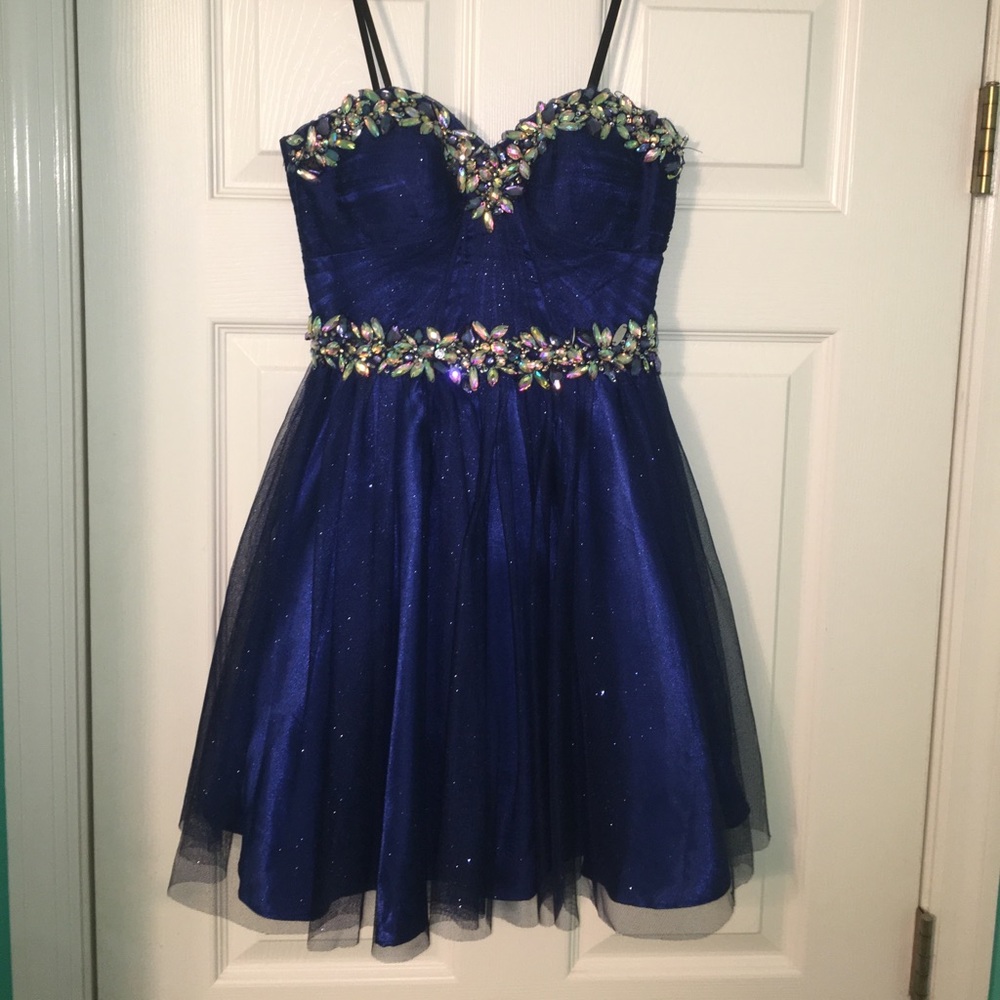 strapless short formal dress from dillard’s